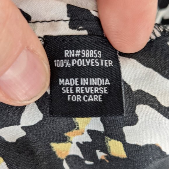 Walter Baker W118 Black Print Asymmetrical Dress M - Picture 14 of 15